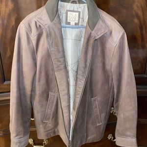 Jos A Bank brown leather jacket